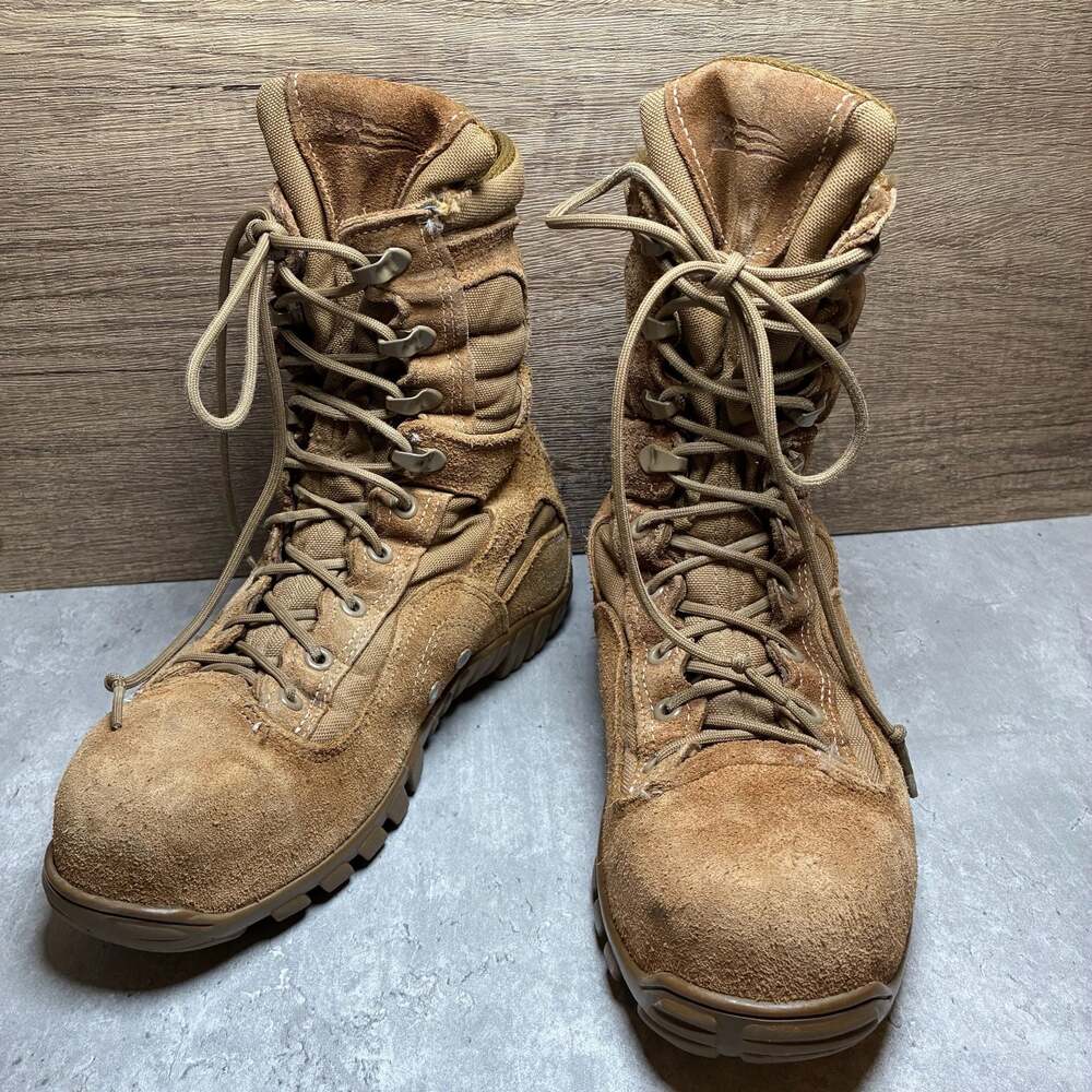 Belleville Navy Certified Coyote Brown Combat Military Boots Steel Toe W7.5